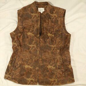 ERIN LONDON Vegan Leather Vest Sz MEDIUM Wmn